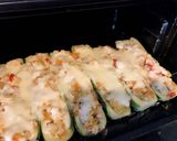 Foto del paso 5 de la receta: Rápida y deliciosa receta de zapallito italiano relleno con carne de pavo saludable!