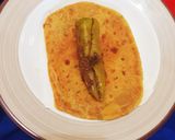A picture of step 5 of Masala parath.