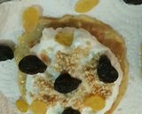 Une image de l'étape 4 de Mini crêpe salée au fromage frais nature / sésame / raisins secs.