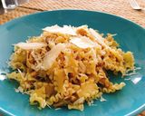 Foto del paso 3 de la receta: Pasta con pollo asado y salsa de trufa