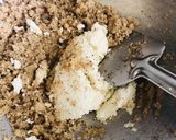 A picture of step 1 of Coconut gulkand balls.