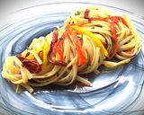 A picture of step 4 of Linguine with Sweet Italian Peppers.