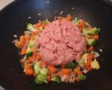 A picture of step 2 of Asian style pork wrap.