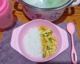 Foto langkah ke 3 dari resep BUBUR TIM TELUR WORTEL KEJU || MPASI 9+ MONTH.