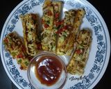 A picture of step 8 of Paneer Pizza Sticks.