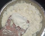 A picture of step 1 of Badam Puri.