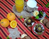 صورة لخطوة 1 من وصفة فطور الصباح 🍓😋 عصير البرتقال محلى بالعسل
