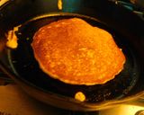 A picture of step 3 of Oats & Walnut Pancakes with Mango-Cashew Cream.