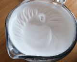 A picture of step 4 of Aquafaba chocolate mousse.