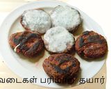 A picture of step 4 of Beet root patties.