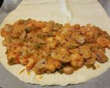 Foto del paso 7 de la receta Hojaldre de gambas y champiñones