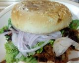 A picture of step 4 of Beef veg burger.