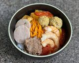 Hình bước làm 8 của món Bún Riêu Nấu Nấm Đông Trùng Hạ Thảo