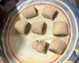 A picture of step 3 of Cinnamon rolls😋.