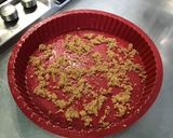 Une image de l'étape 2 de Tarte renversée aux pêches de vigne et amandes.