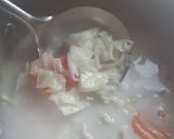 Gambar langkah 3 resipi Sayur kobis masak lemak putih 🥬.