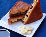 A picture of step 6 of Banana Nutella Caramelised Toast.