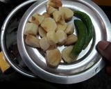 A picture of step 1 of Mango Ginger Thuvaiyal.