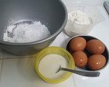 Foto langkah ke 1 dari resep Sponge cake no pengembang.
