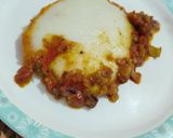 A picture of step 7 of Idli Shakshuka (Leftover Dosa batter).