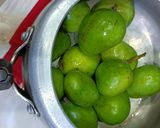 A picture of step 2 of Raw Mango Saunth.