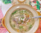 Hình bước làm 5 của món Súp tôm,mực,thịt băm và rau củ