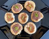 A picture of step 5 of Biscoff/ chocolate baklava.