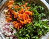 A picture of step 4 of Ragi Veggie Idli.