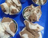 Foto langkah ke 6 dari resep Bolu Kukus Mekar Fiber Creme Non Soda rasa Coffee Mocca.