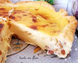 Une image de l'étape 3 de Tarte au flan rhum raisins.