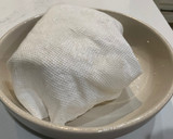 A picture of step 3 of Tofu, Bitter melon, Pork and Egg Stir fry.
