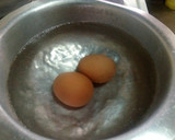 A picture of step 1 of Deviled eggs with a twist.
