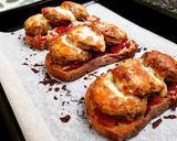 Foto del paso 7 de la receta Torrada de berenjenas empanadas rellenas de sobrasada gratinadas