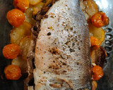 Foto del paso 7 de la receta: Dorada al horno rellena de champiñones