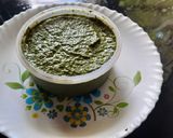 A picture of step 6 of Pudina and spinach chutney.