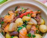 Hình bước làm 5 của món Thịt kho tiêu,trứng cút và tôm