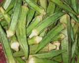 A picture of step 1 of Masala lady finger.