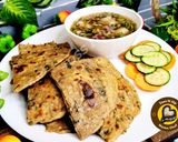A picture of step 4 of Green Methi Paratha With Aloo Pyaaz Chutney.