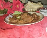 A picture of step 4 of Beef qorma.
