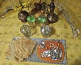 A picture of step 6 of Soji ka halwa with puri.