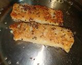 A picture of step 9 of Banana French toast roll ups with peanut sauce. #breakfastideas.
