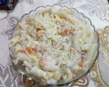 A picture of step 8 of Cheesy penne pasta in white creamy sauce.