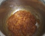 A picture of step 3 of Khubani ka meetha.