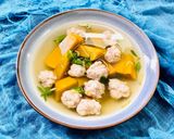 Hình bước làm 5 của món Canh Bí Đỏ Thịt Viên Cho Bé