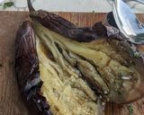 A picture of step 3 of BBQ babaganoush (smoky aubergine dip).