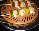 A picture of step 4 of Shrimp kebab.