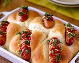 A picture of step 5 of 5-Minute No-Knead Sausage Bread.