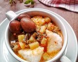 Foto langkah ke 8 dari resep Lontong sayur magicom.