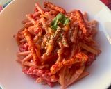 A picture of step 5 of Quick Cheetos Penne pasta.