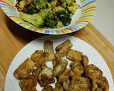 Foto del paso 6 de la receta: Revuelto de brócoli con patatas y trompeta amarilla y raya rebozada